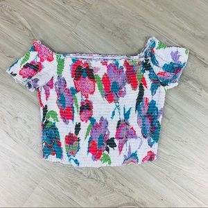3x$25 Love,fire Crop top off shoulder